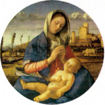Bellini - Madonna of the Meadow magnet