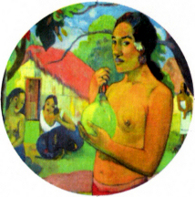 Woman Holding a Fruit - Paul Gauguin