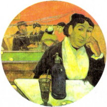 Night Caf at Arles, (Mme Ginoux), (1888) Paul Gauguin