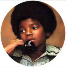 Michael Jackson as a child on the telephone