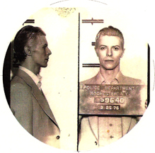 David Bowie 1976 mugshot