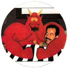 Satan and Saddam Hussein pillow talk