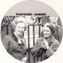 Margaret Thatcher and Indira Gandhi