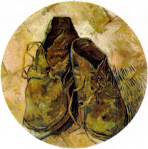 Van Gogh Shoes painting button