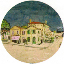 Vincents House in Arles (The Yellow House)   1888 watercolor by Vincent Van Gogh