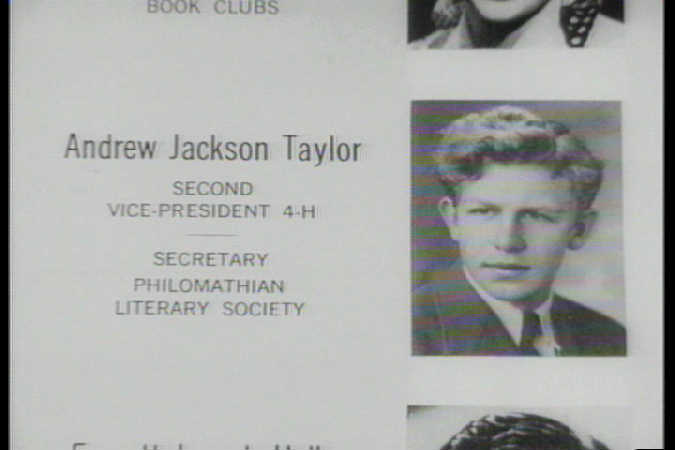 Andrew Jackson Taylor yearbook photo