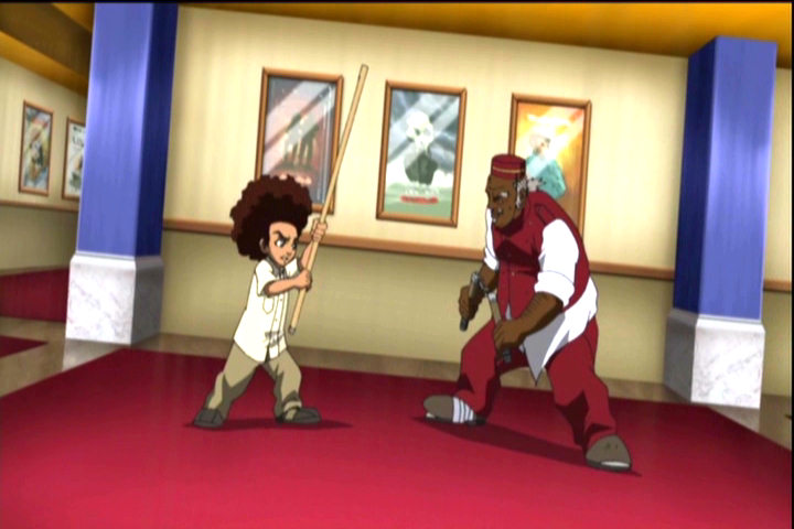 Uncle Ruckus battles Huey Freeman