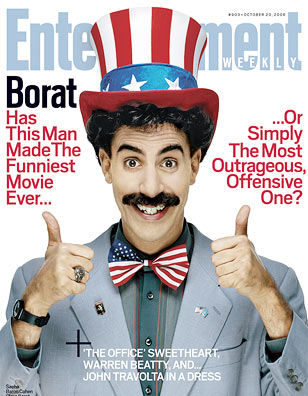 Borat on the cover of Entertainment Weekly