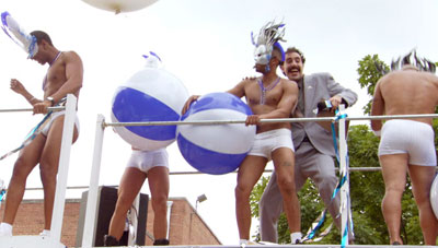Borat Sagdiyev partying with the gay dudes