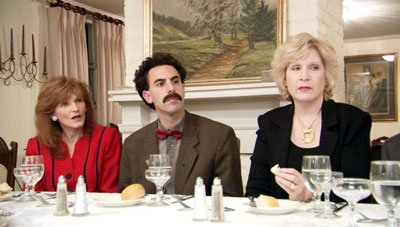Borat at the Atlanta dinner party