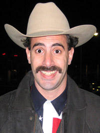 Borat in cowboy hat