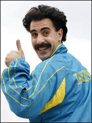 Borat gives the thumbs up!