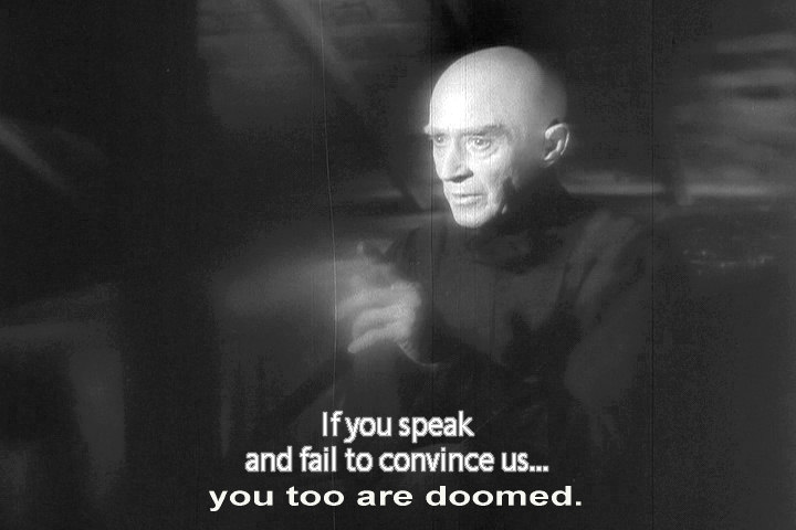 HB Warner as doomed Judge Hawthorne in The Devil and Daniel Webster