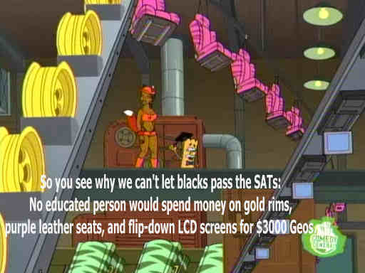Why black people can't pass the SATs - Drawn Together picture
