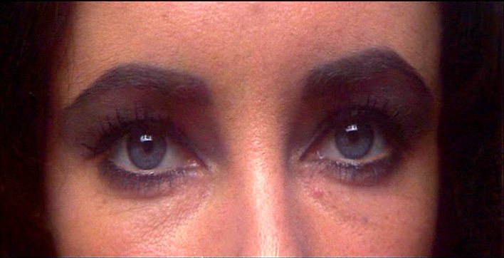 closeup of Elizabeth Taylor's eyes
