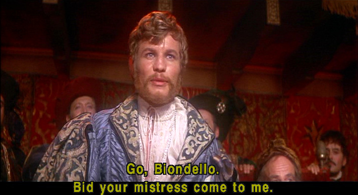 Michael York as Lucentio in Shakespeare's Taming of the Shrew