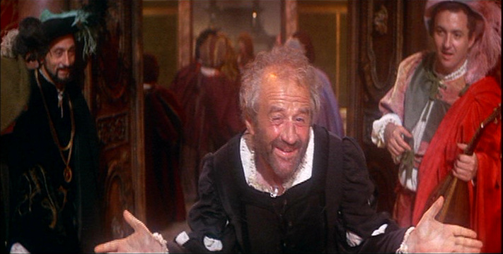 Cyril Cusack as Grumio in the 1967 movie of Taming of the Shrew