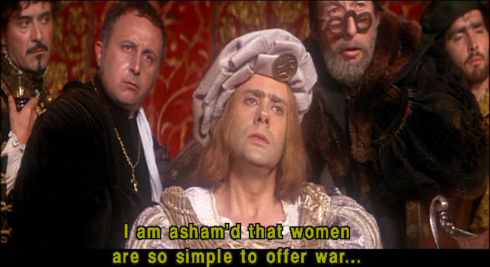 Victor Spinetti as Hortensio in the 1967 movie The Taming of the Shrew