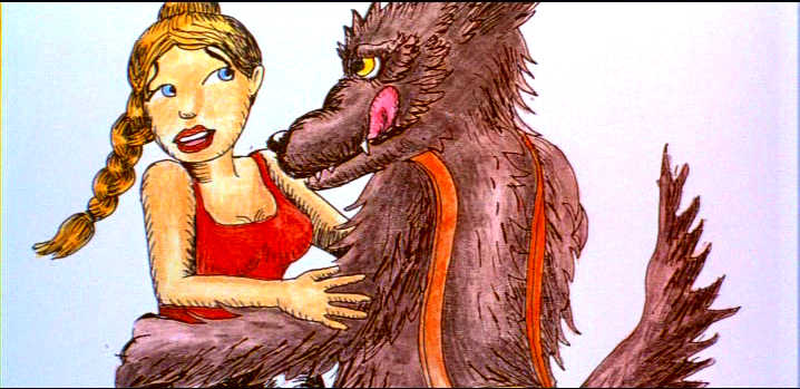 the Big Bad Wolf is smacking his lips