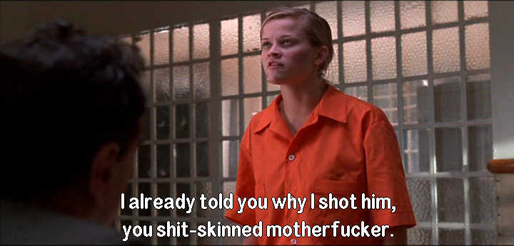 Reese Witherspoon in prison orange jumpsuit
