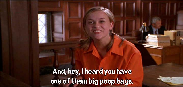 Reese Witherspoon on poop bags