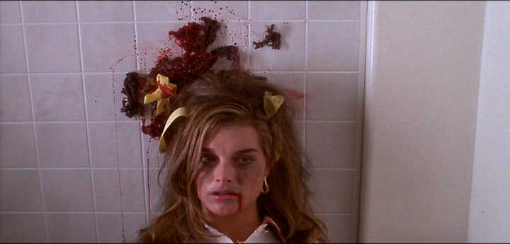 suicide scene in which Brooke Shields blows her brains out against the wall