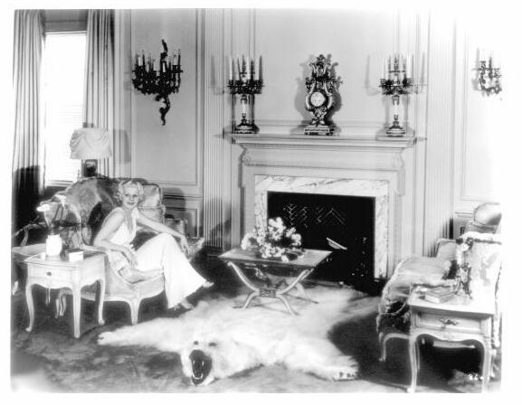 Jean Harlow at home