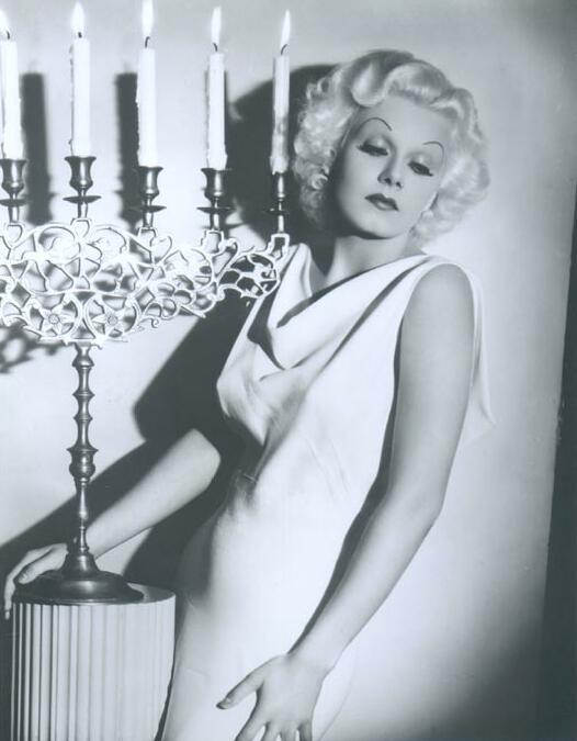 Jean Harlow and candleabra