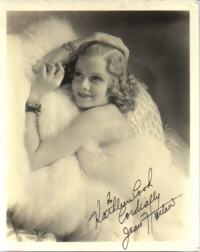Jean Harlow autograph