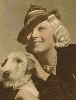 Jean Harlow and a doggie