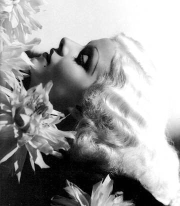 Jean Harlow in flowers