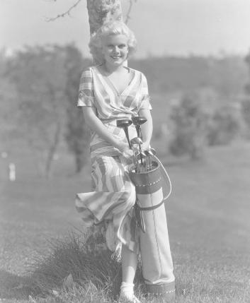 Jean Harlow on the golf course