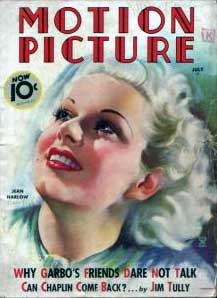 Jean Harlow on Motion Picture magazine cover