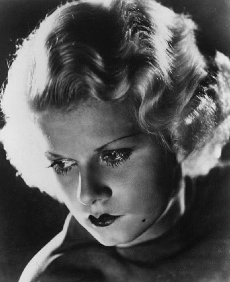 Jean Harlow casts her eyes down