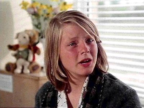 Jodie Foster has a nice cry in the 1977 film Candleshoe, age 14