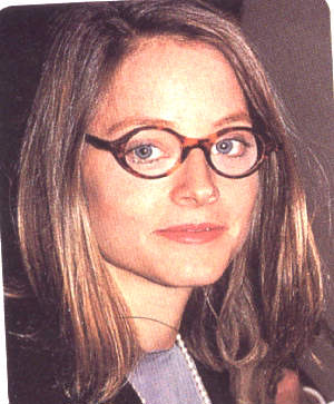 Jodie Foster wearing eyeglasses