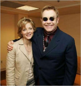 Elton John and Jodie Foster image