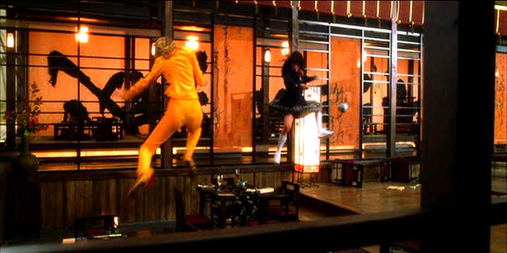 Beatrix Kiddo and Gogo Yubari fly through the air with the greatest of ease