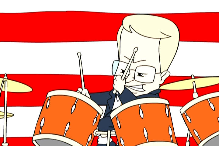 Lil' Dick Cheney on drums
