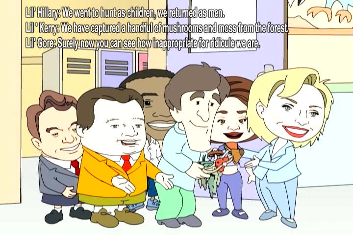 Hillary Clinton cartoon on Comedy Central
