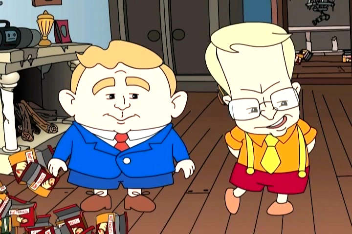 cartoon image of Dick Cheney and George Bush