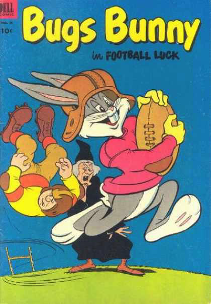 Bugs Bunny playing football