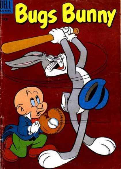 Bugs Bunny playing baseball