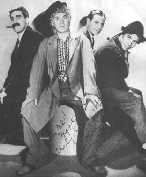autographed photo of the Marx Brothers