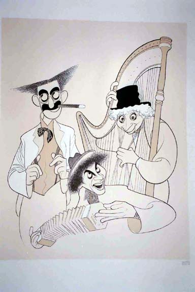 beautiful painting of the Marx Brothers