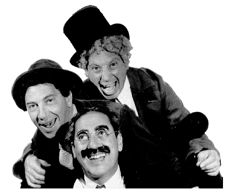 photo of Chico, Harpo and Groucho Marx