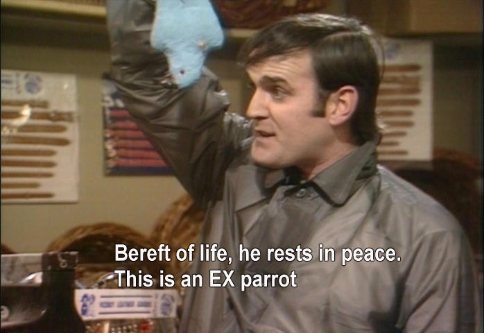 John Cleese and the immortal dead parrot