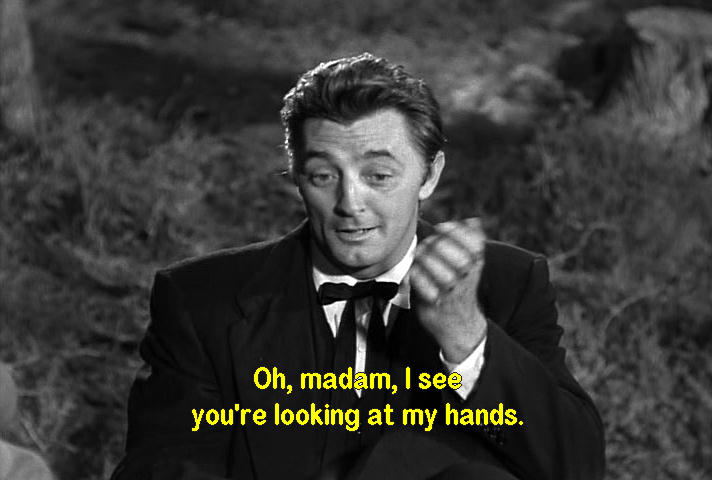 Robert Mitchum in Night of the Hunter