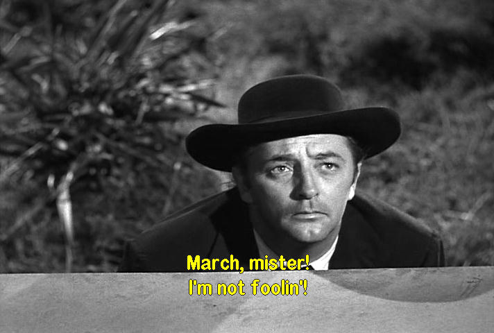 Robert Mitchum in Night of the Hunter