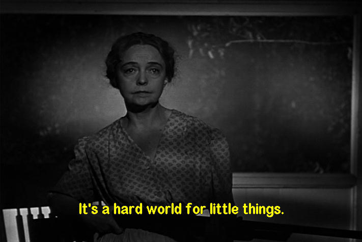 Lillian Gish "It's a hard world for little things."